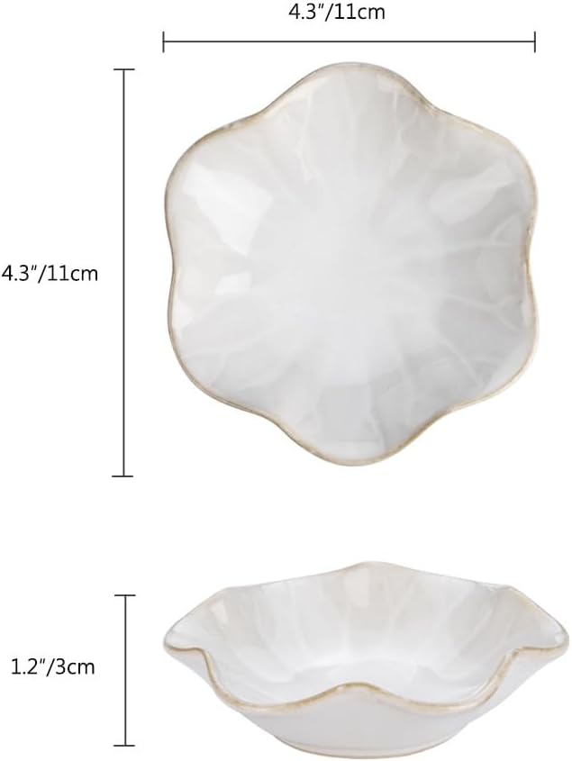 JAMEND CLXP 2PCS Lotus Leaf Shape Ring Holder Dish, Small Key Bowl, Ceramic Trinket Tray Jewelry Dish Organizing Necklace Earrings for Mom Friend Sister, All Jewelries Are NOT Included. White +Pink.โฆ