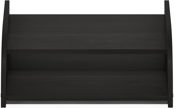 Furinno Classic Desk Organizers and Accessories, 2-Tier Monitor Riser, Office Organization, Desk Top Book Shelf, for Office Supplies, Office Desk Utility, Dark Espresso
