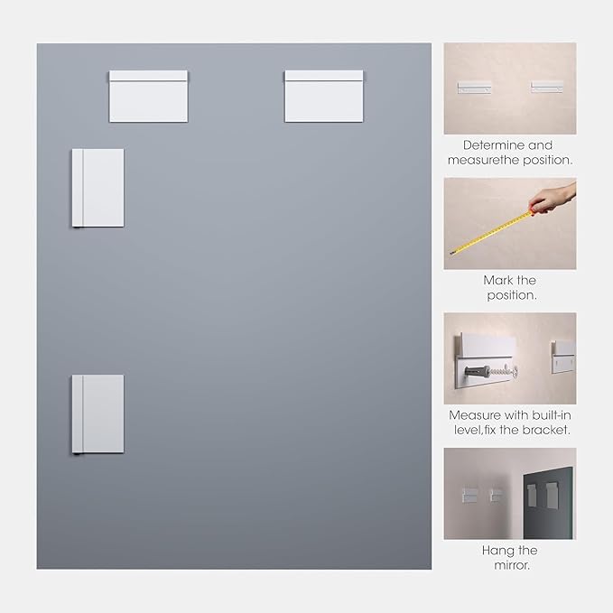 Hasipu 2PCS Home Gym Workout Mirror 72" L x 36" W Large Full Length Wall Mounted Full Body Frameless Mirror for Workout, Yoga, Garage, Bedroom, Dance, Rectangular