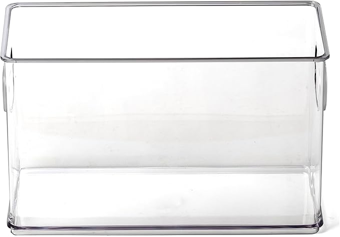 BINO | Stackable Plastic Storage Bins, Clear | THE CLARUS COLLECTION | Pantry Organizers and Storage Containers | Fridge Organizer Bins | Kitchen Cabinet Organizer | Medicine Cabinet Bin
