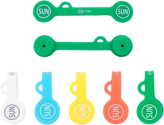Cable Cord Organizer Magnetic Cord Organizers Twist Ties Magnet Clips Cord Wrap Keepers For Charging Cord Headphone Cord Holder Silicone Cable Strap Appliance Fridge Bookmark Whiteboard Keychain 5PACK