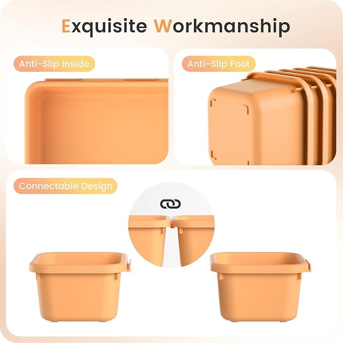 A-LUGEIใ๐ฐ๐ฒ๐ฃ๐๐ฆใใ5 SizeใTool Box Organizer Tray Divider Set, ใOrangeใ Desk Drawer Organizer,Garage Organization and Storage Toolbox Accessories Rolling Tool Chest Cart Cabinet WorkBench Part