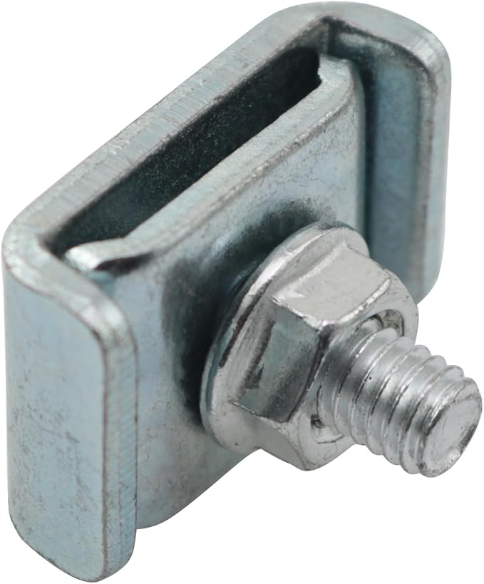 LQ Industrial 10PCS Electro Galvanized Grid Bridge Grid Type Cable Routing Bridge 2.5 Thick Carbon Steel Snap Sleeve Connection Kit Grid Wall Clamps Wiring Washer Kit Silver
