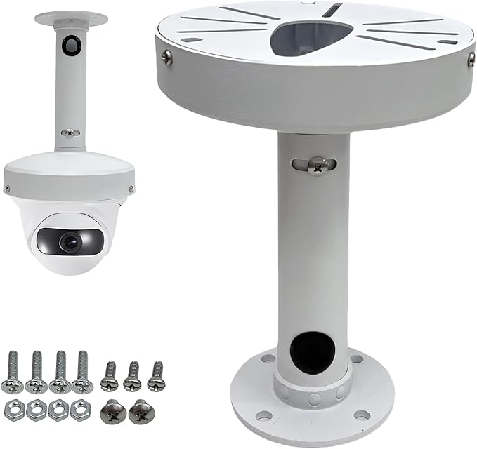 6 inches Dome Camera Mount Ceiling Mount Bracket,Indoor Outdoor Security Camera Wall Mount, Metal Bracket, Junction Box Cable Management,Junction Box Pole Mounts