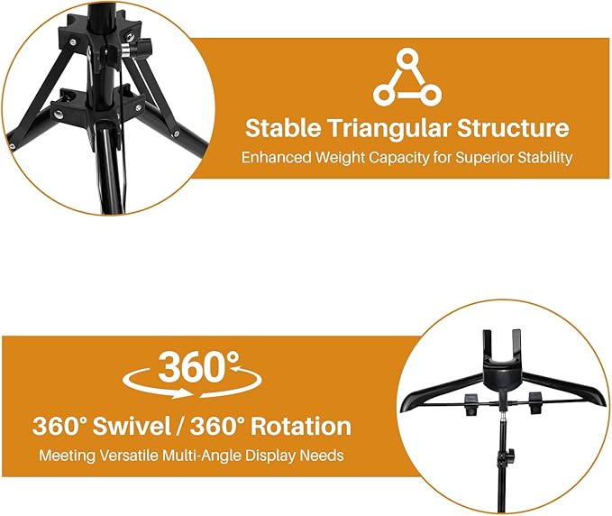 Adjustable Shirt Display Stand 32-64.6 Inch, Foldable Clothing Display Stand Mannequin Torso for Retail Vendors, Multi-Use Steamer Rack Stand for Clothes Garment