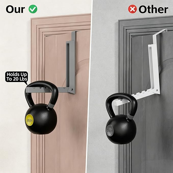 BAKON Over The Door Hanger Folding Clothes Drying Rack, Folding Hanging Coat Rack for Indoor Laundry Room Compact Small Space Foldable Portable Clothing Hanger Hook Collapsible-4 Pack (Gray)