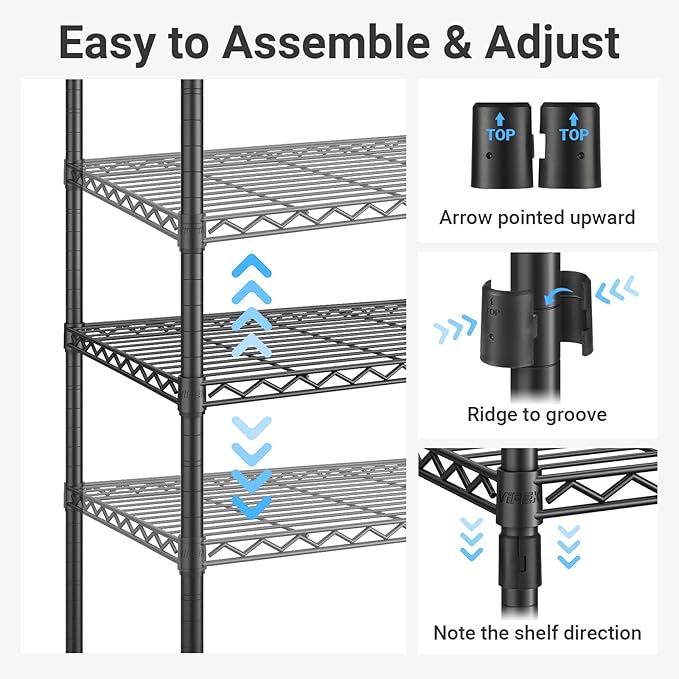 VIPEK R3 Heavy Duty Clothes Rack with Lockable Wheels, Rolling Portable Closet with Adjustable Shelves & Hanging Rod & Side Hooks, Compact Space-Saving Storage for Small Apartments/Dorms (Gold)