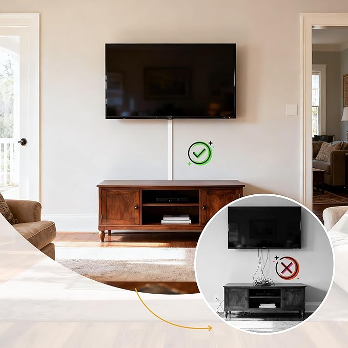 212.6in Cord Hider Kit, Cord Covers for 3-4 Wires on Wall, Cable Hider Wire Covers for Cords on Wall, Paintable Cord Hider for Walls Mount Tv, Cable Cover Raceway, W1.18 H0.6in, White
