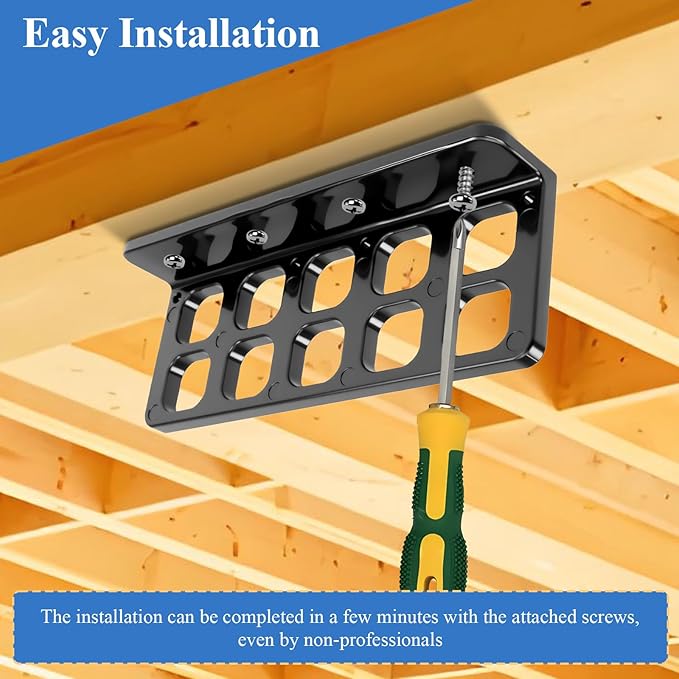 50 Pcs Cable Chase-Wire Bracket Fits NMB Electrical Cord Organized Management, Cable Support Wire Bracket Holder W/Screws, NM Cable Support Organizer, Electrical Wire Dispenser,1-Inch 10-Hole Diameter