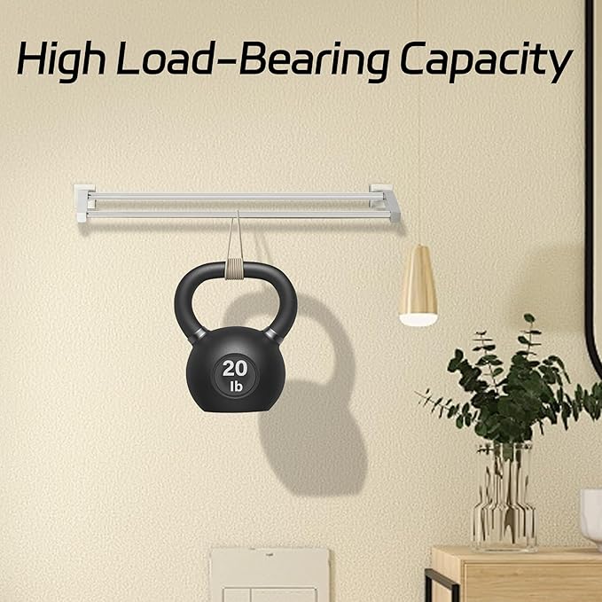 Alise Double Towel Bar, 28 Inch Towel Rack for Bathroom Wall Mounted, SUS304 Stainless Steel Bathroom Towel Holder Joining Process Towel Rail for Bathroom, Brushed Nickel