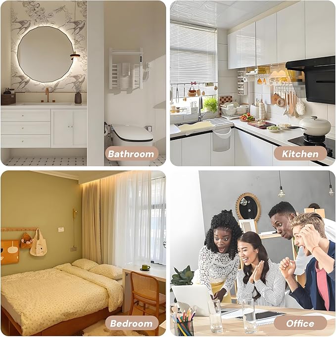 24PCS Picture Hangers,Wall Hangers Without Nails,Adhesive Hooks for Hanging,Wall Hooks,Waterproof and Rustproof to use Inside Kitchen(8mm)