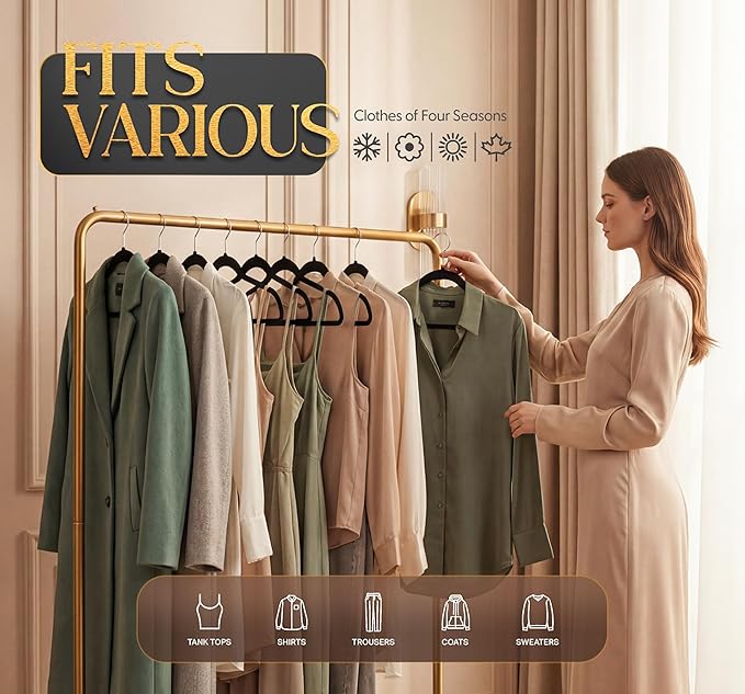 Beddora Velvet Hangers 50-Pack,Black Non-Slip Slim Space-Saving Closet Organizer, Suit & Coat Hangers, Heavy-Duty, 360° Swivel Hook