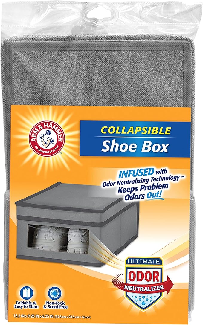 Arm & Hammer Bed Shoe Storage Box, Grey