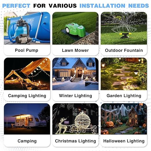 Flemoon Large Outdoor Electrical Box (12.5 x 8.5 x 5 inch), IP54 Waterproof Outdoor Extension Cord Cover Weatherproof, Protect Outlet, Plug, Socket, Timer, Power Strip, Holiday Light Decoration, White