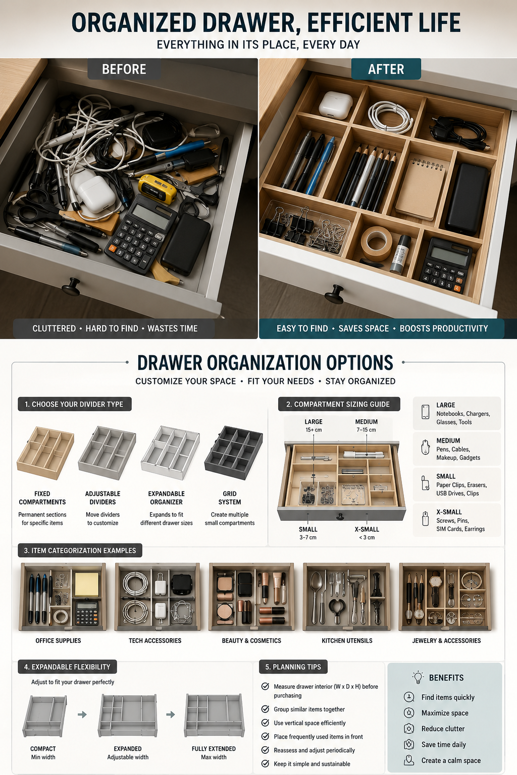 Drawer Organization: Compartmentalize Everything