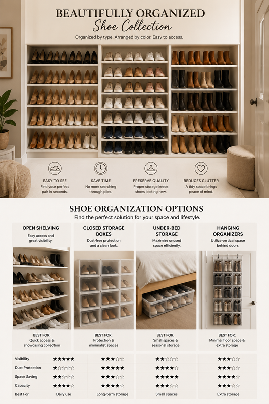 Shoe Storage Solutions: Organize Footwear Beautifully