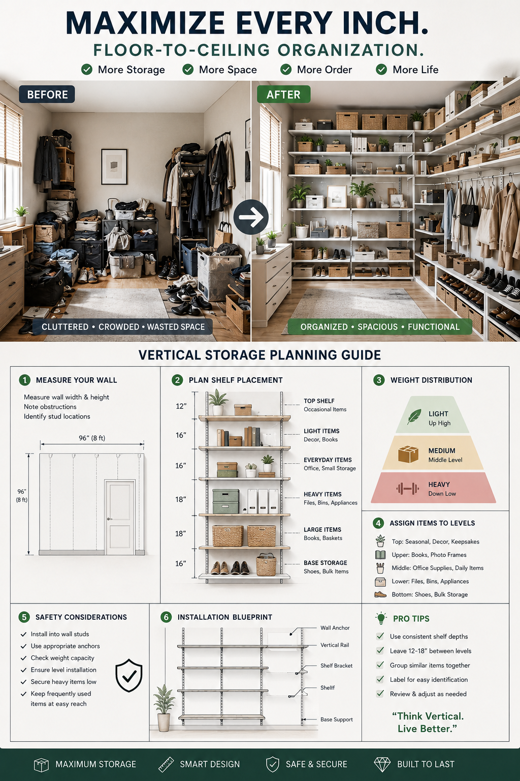 Vertical Storage Maximization: Make Walls Work