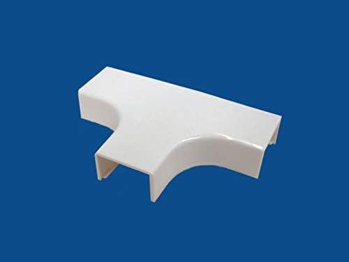 Kable Kontrol Wall Cord Cover Cable Raceways – 3-Way T Fitting – 0.75” Width – 0.43” Height – 1 Pc/Pack | Paintable White PVC | TV Wire Concealer | Plastic Wire Conduit