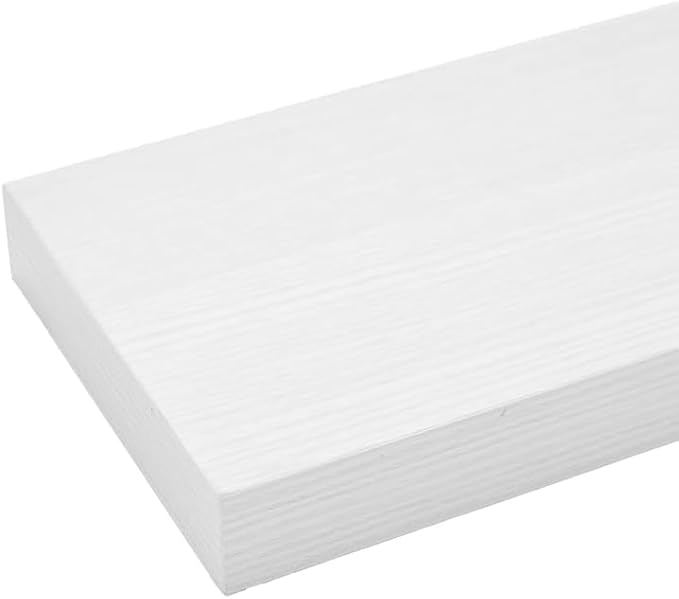 Floating Shelves for Wall, Bathroom Shelves Over Toilet, Wall Shelves & Book Shelf for Room, Hanging Shelf, Modern Wooden Mounted Floating Shelves, 24x7x1.5 in (White, Set of 3)