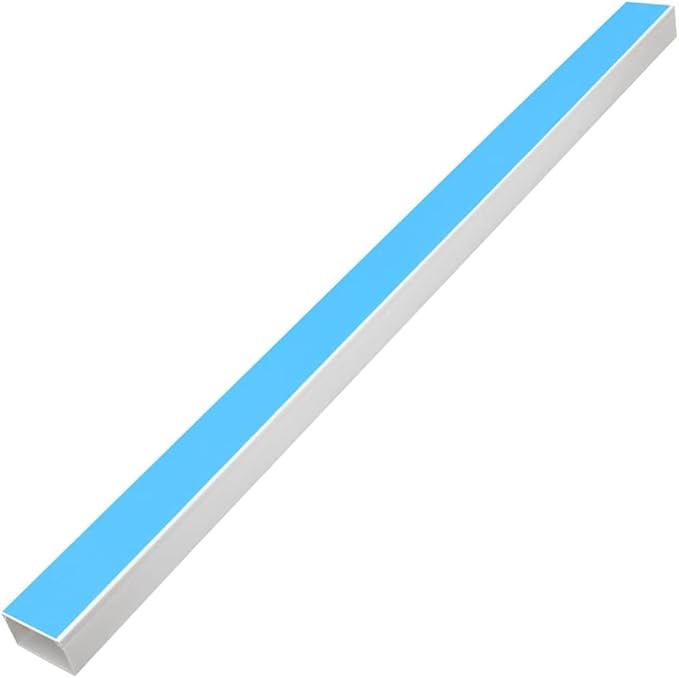 Cable Trunking Self-Adhesive Cord Cover Raceway 3.9" x 2.4" 32.8ft PVC Wire Management System for Office Home Wall Floor Ceiling Concealment