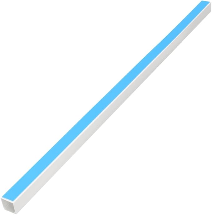 Cable Trunking Raceway Kit, 32.8ft Cord Hider for Wall, 0.8 x 0.4 Inch PVC Wire Covers, Self-Adhesive Cable Management Channel for Home and Office, White