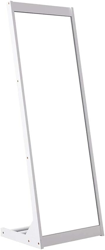 Full Length Mirrors Full Length Vintage Wooden Rectangle Free Standing with Storage for Bedroom Hall Floor Mirror (Color : Brown) (White)