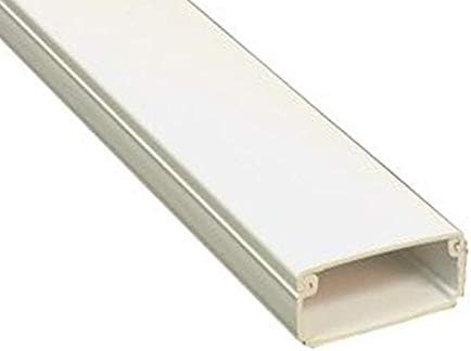 Kable Kontrol Wall Cord Cover Cable Raceways – 78” Length – 0.75” Width – 0.43” Height – 80 Pc/Pack | Two-Piece Configuration | Paintable White PVC | TV Wire Concealer | Plastic Wire Conduit