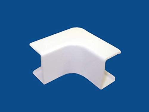 Kable Kontrol Wall Cord Cover Cable Raceways – Inside Elbow – 0.75” Width – 0.43” Height – 1 Pc/Pack | Paintable White PVC | TV Wire Concealer | Plastic Wire Conduit