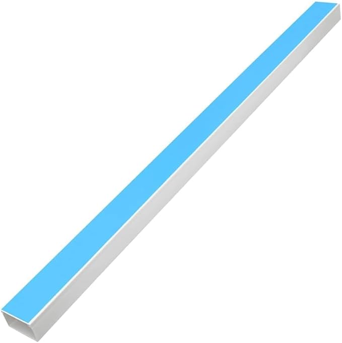 Cable Trunking Self-Adhesive Cord Cover Raceway 3.9" x 2.4" 32.8ft PVC Wire Management System for Office Home Wall Floor Ceiling Concealment