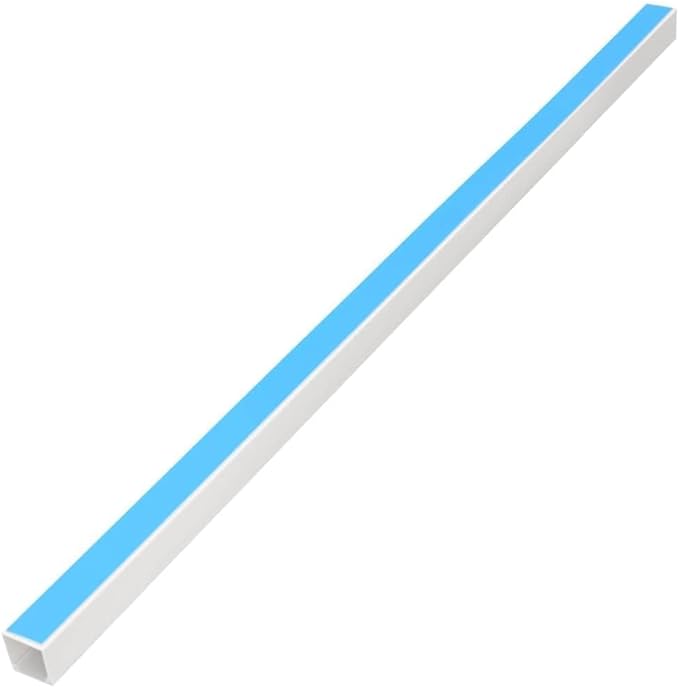 Cable Trunking Raceway Kit, 32.8ft Cord Hider for Wall, Self-Adhesive Wire Management Channel for Office and Home, 0.4 x 0.4 Inch PVC Cable Concealer