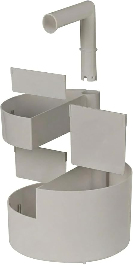 IRIS USA 2-Pack Desk Caddy Organizer |Made in USA| with Built-In Handle & 6 Storage Compartments for Markers, Pens, Arts & Crafts - Grey