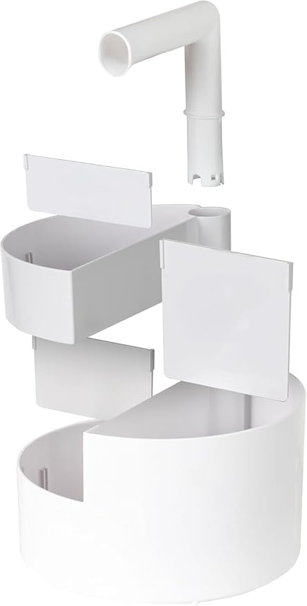 IRIS USA 2-Pack Desk Caddy Organizer |Made in USA| with Built-In Handle & 6 Storage Compartments for Markers, Pens, Arts & Crafts - White