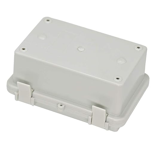 Zulkit 2pcs Junction Box ABS Plastic Dustproof Waterproof IP65 Electrical Boxes Hinged Shell Outdoor Universal Project Enclosure, 5.9 x 3.9 x 2.8 inch