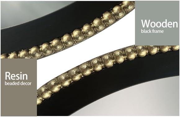 WAMIRRO Ornate Gold Mirror,Arched Black Morden Luxury Living Room Decorative Farmhouse Bathroom Mirorrs for Entryway Firplace Mantel Hallway 36"X28"