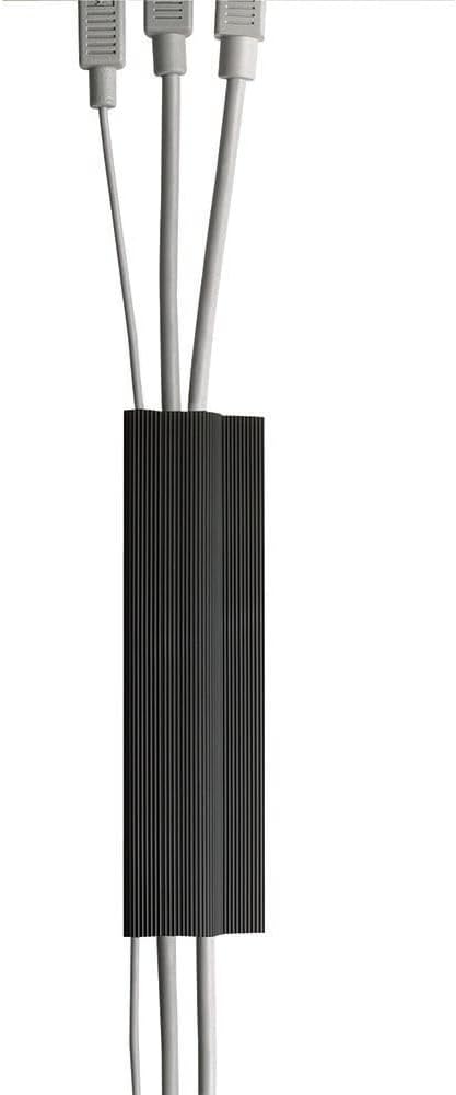 Electriduct Small J Channel Cable Raceway Self Adhesive Desk Cord Organizer and Wire Manager for Computer, Gaming and Entertainment Centers - Black - 46" - 6 Pack