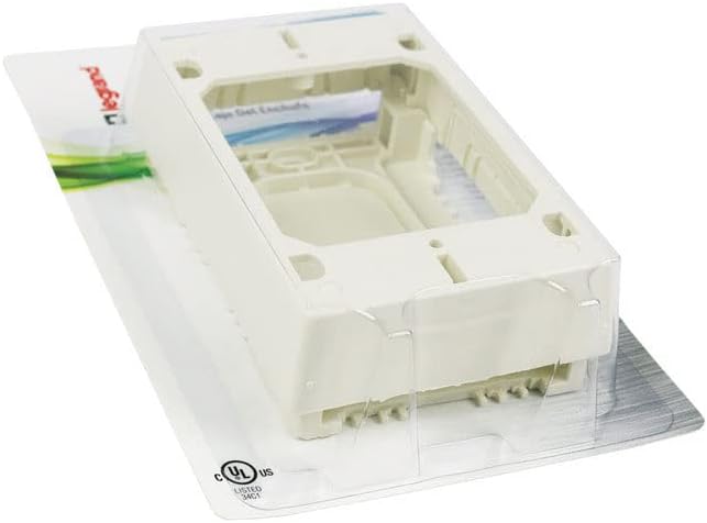Legrand Wiremold NM2 Nonmetallic Plastic Raceway for Extending Power, 1 Gang Outlet Box, 1" Deep, Ivory (1 Pack)
