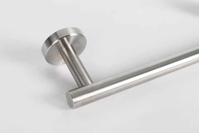 TocTen Bath Towel Bar - Thicken SUS304 Stainless Steel Bathroom Towel Holder, Towel Rod for Bathroom Heavy Duty Wall Mounted Towel Rack Hanger (33IN, Brushed Nickel)