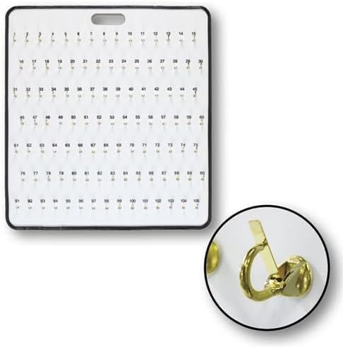 MICRO TEC Masonite Key Holder Wall Mount with 75 Spring Lock Hooks, 24" x 31-3/4" Large Commercial Key Organizer Board for Dealership, Garage, Office, Fleet & Automotive Key Storage - Pack of 1