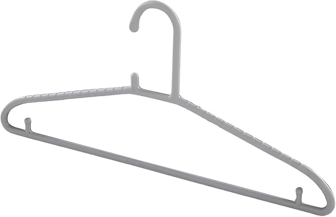 10-Pack Non-Slip Plastic Hangers, Space-Saving, Anti-Marking, Windproof Small Hook, Ideal for Wet & Dry Clothes, Slim Design, Gray/Orange, Strong Shoulders, Multi-Function Household Hangers