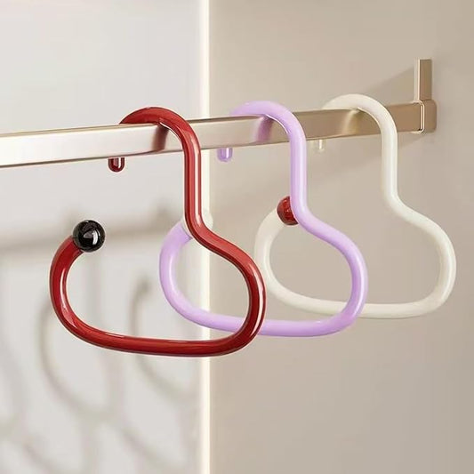 6PCS Bra Hanger for Thick Plastic Closet, Tank Top Organizer 6 Heart Hooks Capacity Space Saving Hanger Closet Organizers and Storage for Tank Top, Hats, Scarf etc. (Multi Heart,6)