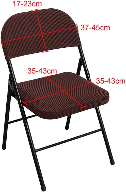 Dust-Proof Folding Chair Covers 2 Piece Set Backrest & Seat Cushion Cover for Office Meeting，Household，Computer，Party (Yellow, One Size)