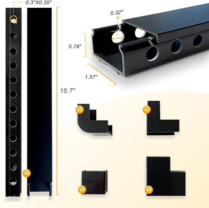Cable Raceway Kit,139 Inch Open Slot Cable Management Kit with Upgraded Snap Structure,Under Desk Cord Organizer with Cable Management System for Network/PC/TVs 15.7" X 1.57" X 0.79" X 9PCS