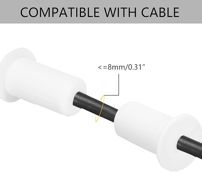 Starlink Cable Routing Kit for 1 Inch Wall Hole, 2Pcs Silicon Wall Grommet for Starlink Ethernet Cable Wall Pass Through, Starlink Cable Routing Accessories, White