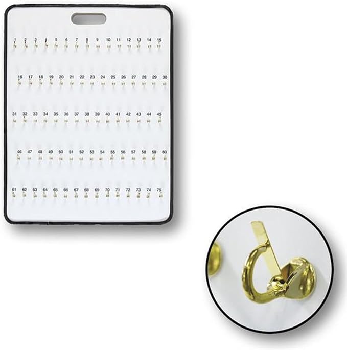 MICRO TEC Masonite Key Holder Wall Mount with 105 Spring Lock Hooks, 32" x 29.5" Heavy Duty Commercial Wall Key Organizer Rack for Dealership, Fleet, Garage, Office & Automotive Storage - Pack of 1