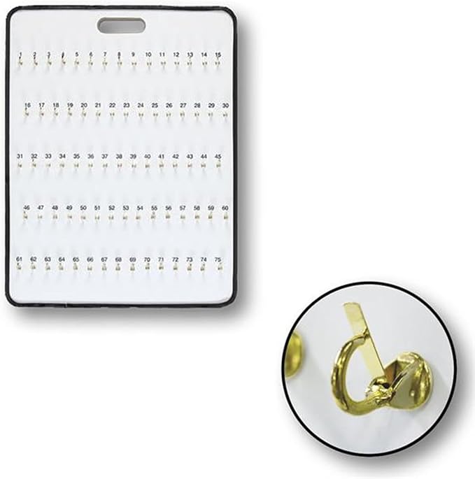 MICRO TEC Masonite Key Holder Wall Mount with 75 Spring Lock Hooks, 24" x 31-3/4" Large Commercial Key Organizer Board for Dealership, Garage, Office, Fleet & Automotive Key Storage - Pack of 1
