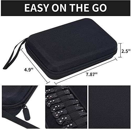 HERSENT Pocket Knife Display Case,Knife Storage Organizer,14 Slots Folding Knife Storage Case,Small Knife Collection Carrier Bag for Survival Tactical Outdoor EDC Mini Knife