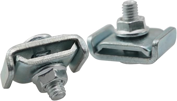LQ Industrial 10PCS Electro Galvanized Grid Bridge Grid Type Cable Routing Bridge 2.5 Thick Carbon Steel Snap Sleeve Connection Kit Grid Wall Clamps Wiring Washer Kit Silver