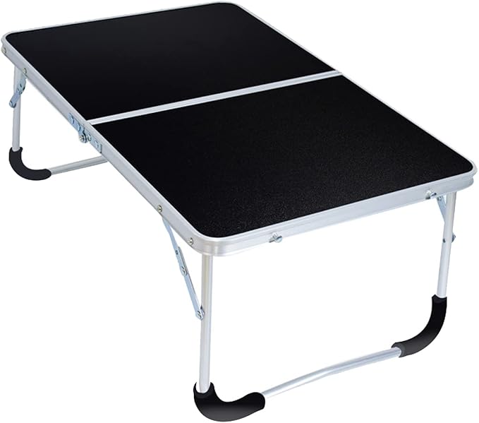 Portable Folding Table - Small Outdoor Folding Table, Suitable for Travel, Camping, Beach, Barbecue, Picnic, Party, Patio (Black)