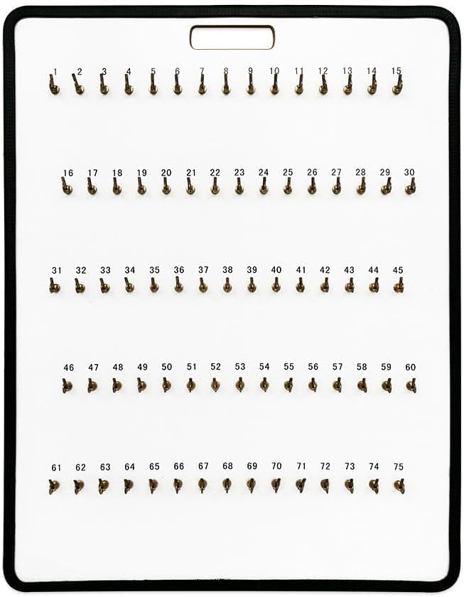 MICRO TEC Masonite Key Holder Wall Mount with 75 Spring Lock Hooks, 24" x 31-3/4" Large Commercial Key Organizer Board for Dealership, Garage, Office, Fleet & Automotive Key Storage - Pack of 1