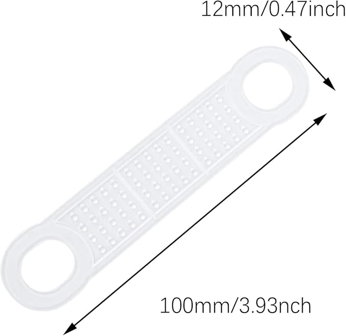100PCS 100mm Transparent Coloured Hanger Slipcovers Anti Slip Silicone Protection Garment Hanger Bar Anti Slip Stickers Suitable for Wooden or Plastic Hanger